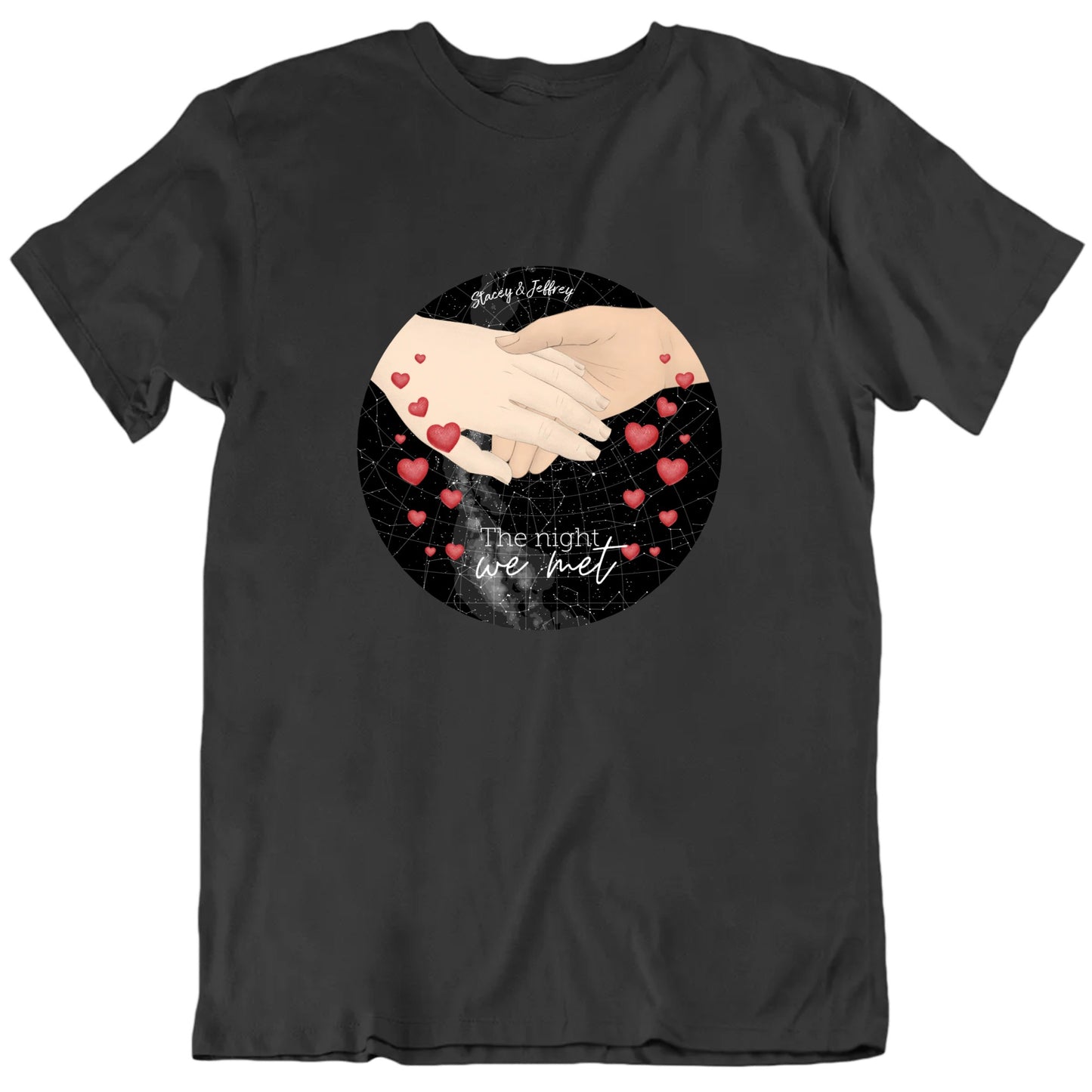 The Night We Met Custom Names And Starmap Valentine's Day T shirt