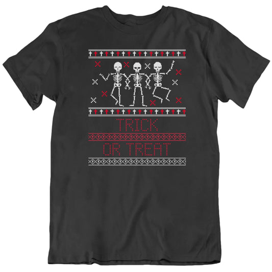 Customizable Skeletons Halloween Christmas Stitch Mashup Custom Text Personalized Premium Quality Unisex Gift T Shirt