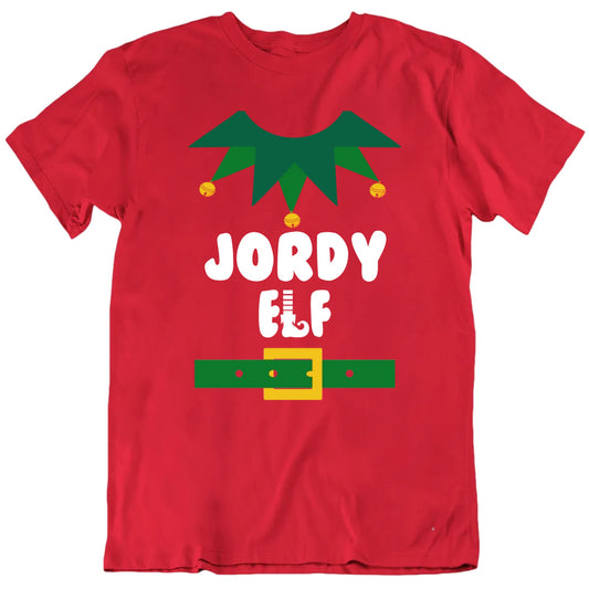 Christmas Elf Suit Custom Name T shirt