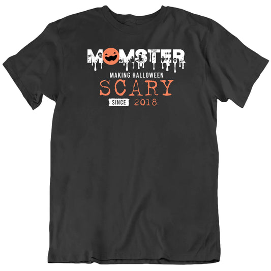 Customizable Momster Custom Text And Year Halloween Personalized Premium Quality Unisex T Shirt