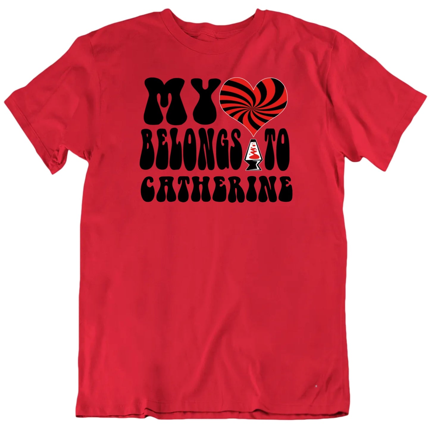 Customizable My Heart Belongs To Custom Name Valentine Personalized Premium Quality Unisex T Shirt