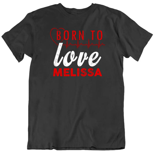 Customizable Born To Love Custom Name Heartbeat Personalized Premium Quality Unisex Valentine Gift T Shirt