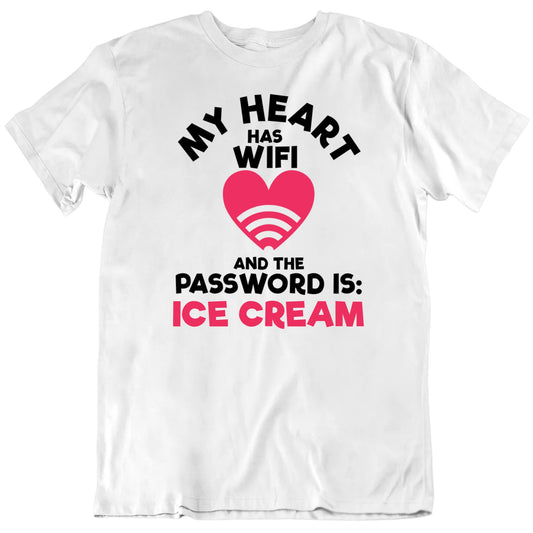 Customizable My Heart Has Wifi Password Is Custom Favorite Thing Personalized Premium Quality Unisex Valentine T Shirt