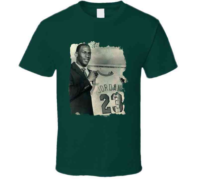 Michael Jordan Draft Photo Vintage Look Cool T Shirt