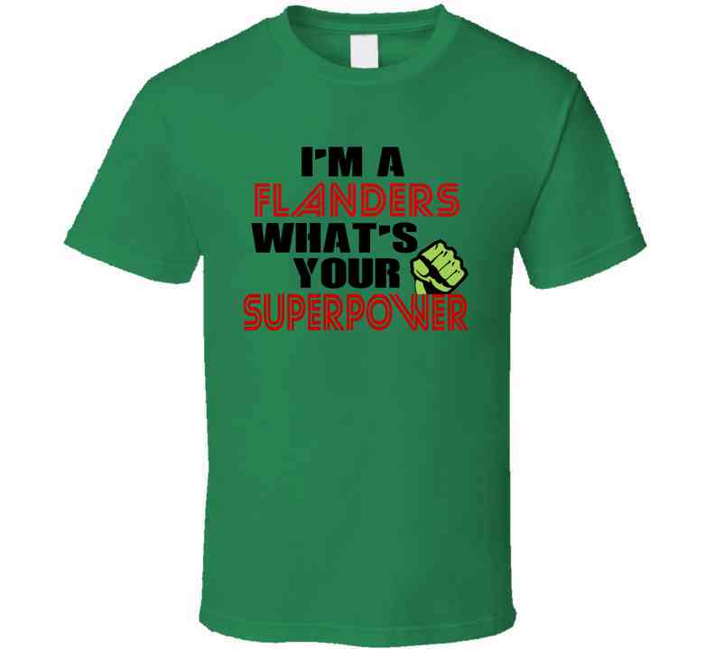 Im A Flanders Whats Your Superpower Funny Last Name Cool T Shirt
