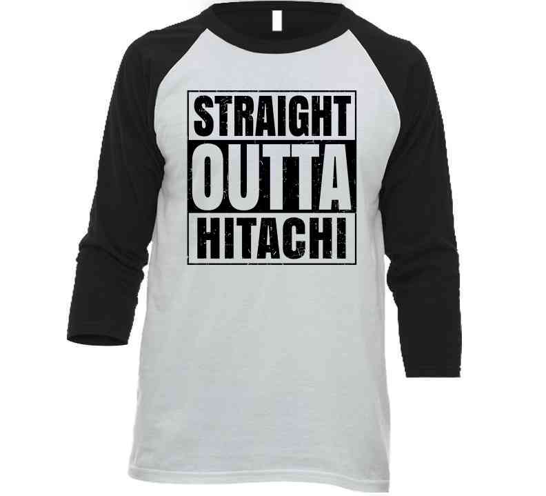 Straight Outta Hitachi Japan City Grunge Parody Baseball Raglan Cool T Shirt
