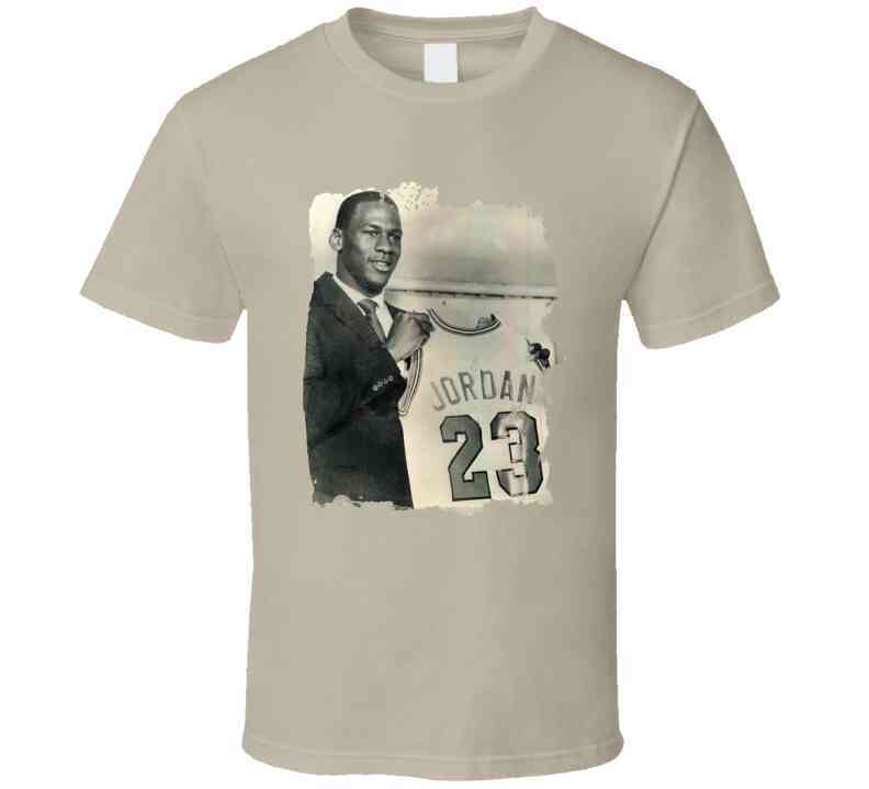 Michael Jordan Draft Photo Vintage Look Cool T Shirt