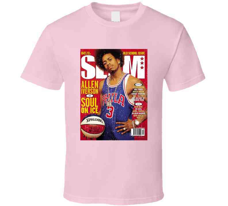Slam Magazine Issue 32 Allen Iverson Popular Basketball Magazine Grunge Look Cool T Shirt
