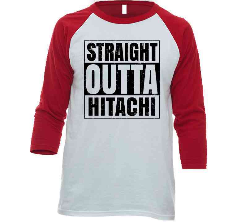 Straight Outta Hitachi Japan City Grunge Parody Baseball Raglan Cool T Shirt