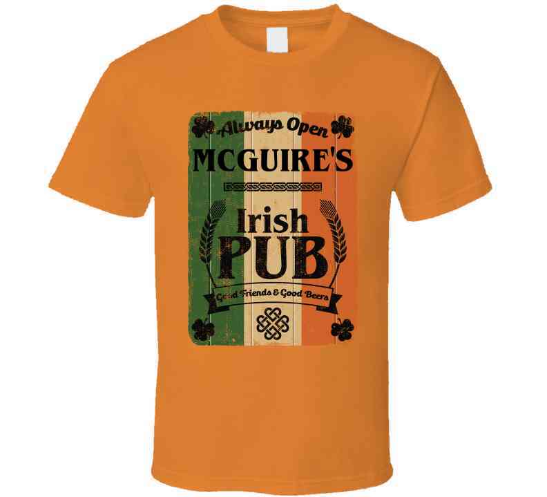 Mcguire Irish Pub Sign Custom St Patricks Day Last Name Ireland Pride Cool T Shirt