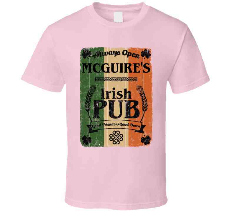 Mcguire Irish Pub Sign Custom St Patricks Day Last Name Ireland Pride Cool T Shirt