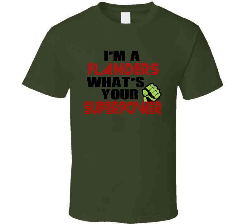 Im A Flanders Whats Your Superpower Funny Last Name Cool T Shirt