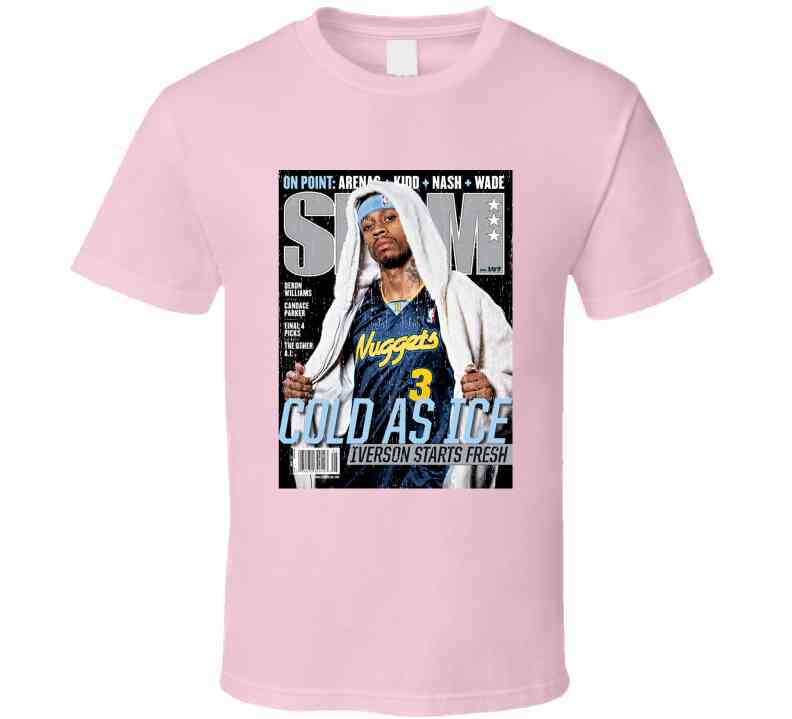 Slam Magazine Issue 107 Allen Iverson Popular Basketball Magazine Grunge Look Cool T Shirt