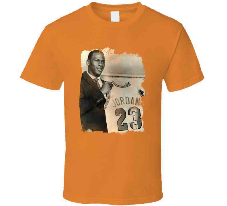 Michael Jordan Draft Photo Vintage Look Cool T Shirt