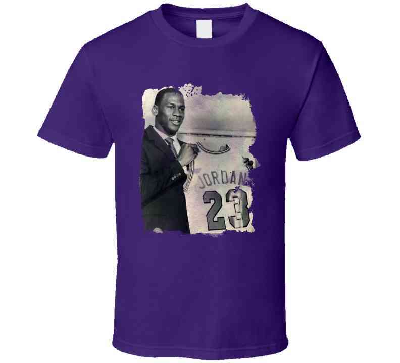 Michael Jordan Draft Photo Vintage Look Cool T Shirt