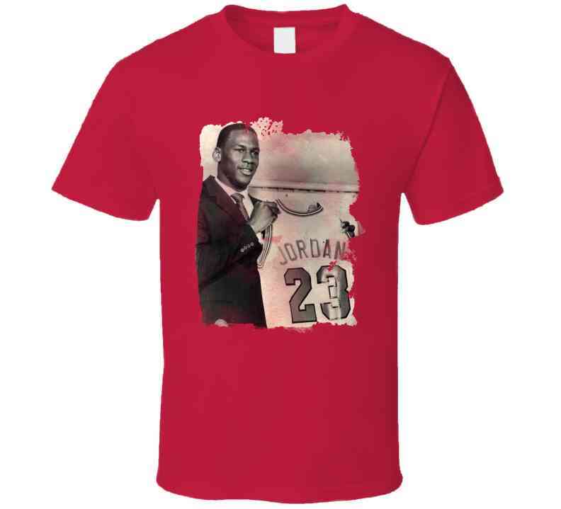 Michael Jordan Draft Photo Vintage Look Cool T Shirt