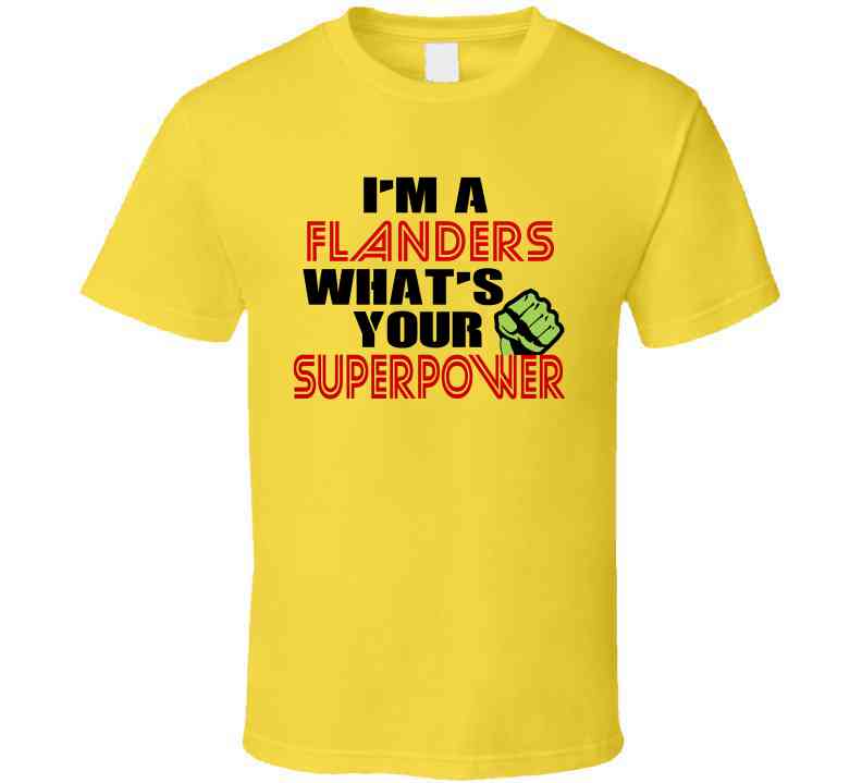 Im A Flanders Whats Your Superpower Funny Last Name Cool T Shirt