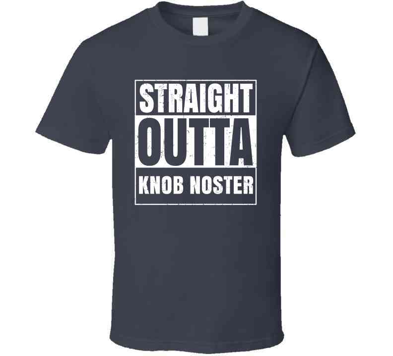 Straight Outta Knob Noster High School Funny Graduation Parody Cool T Shirt