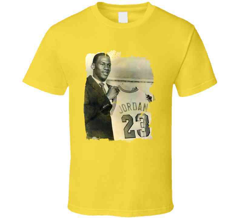 Michael Jordan Draft Photo Vintage Look Cool T Shirt