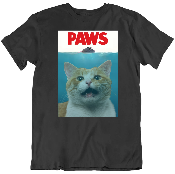 Paws Jaws Parody Pet Lover Customizable Personalized Gift Unisex T Shirt