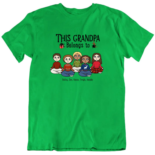 This Grandparent Belongs to Christmas Gift T Shirt